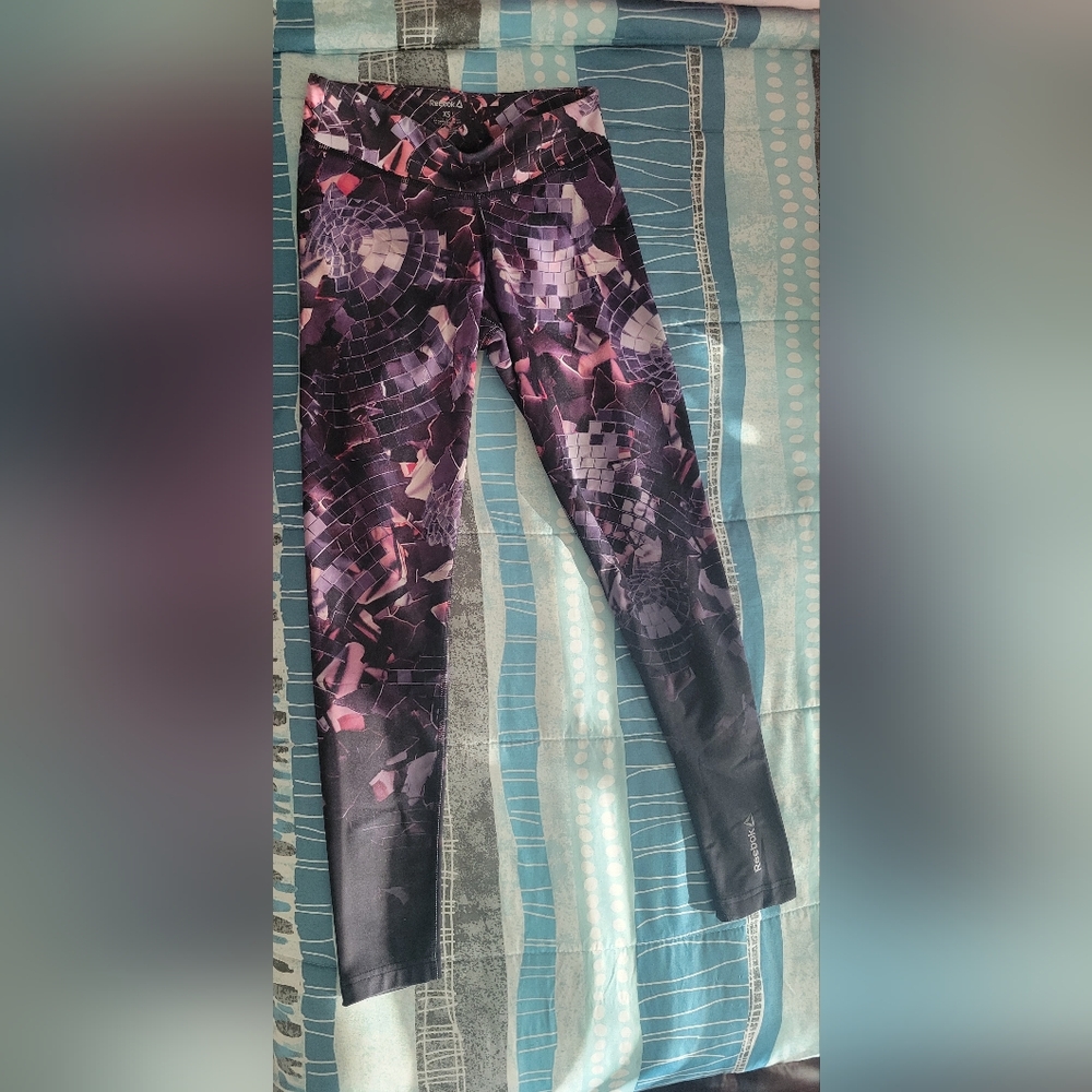 Reebok Purple Mosaic Leggings